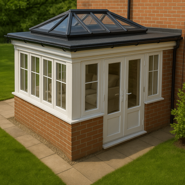 Image of conservatory with a Black Skypod